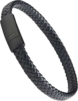 MARS 編み込み ブラックレザーブレスレット MARS 編み込み ブラックレザーブレスレット MARS 編み込み